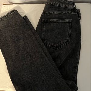 PacSun Women's Black Washed Straight-Leg Jeans